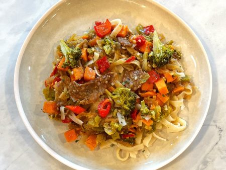 Sausage & Vegetable Stir Fry with Noodles & Teriyaki Sauce Fashion