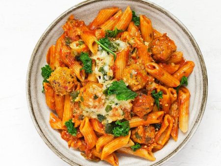 Tomato Basil Pasta with Chicken Meatballs Discount