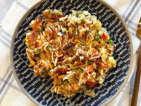 Egg & Turkey Scramble with Rice, Bell Peppers & Salsa Sale