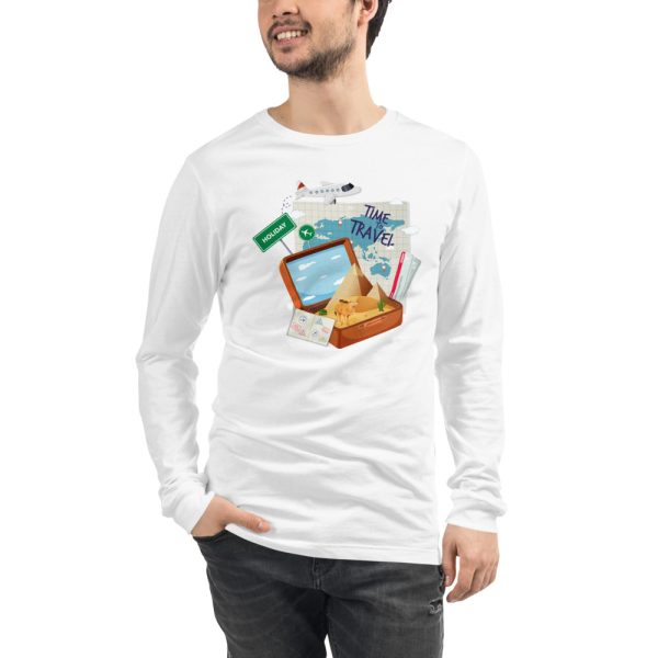 Vintage Time to Travel Men s Long Sleeve Tee Online Hot Sale