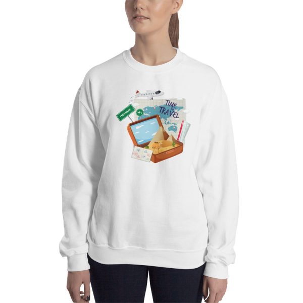 Vintage Time to Travel Women s Sweatshirt Hot on Sale