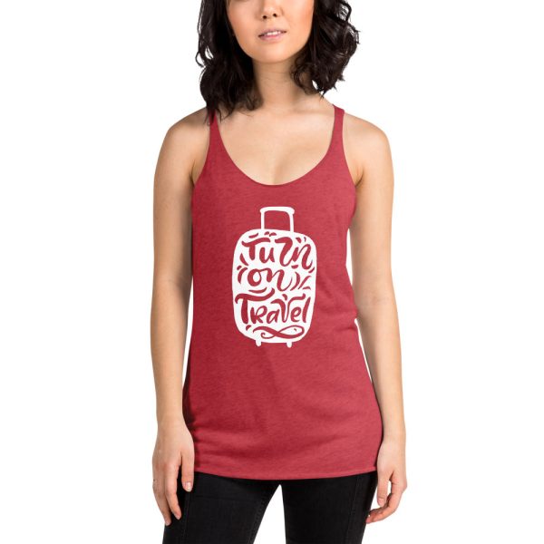 Turn On Travel Women s Racerback Tank Online Sale