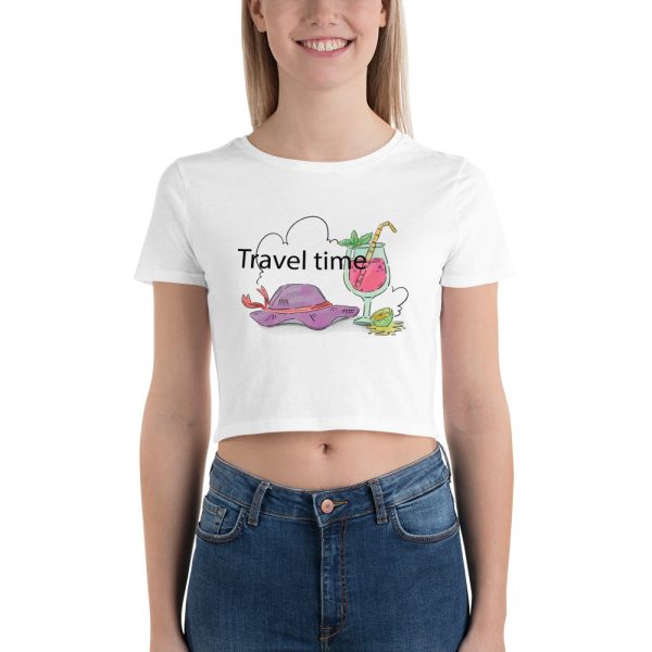 Travel Time Women’s Crop Tee Online now