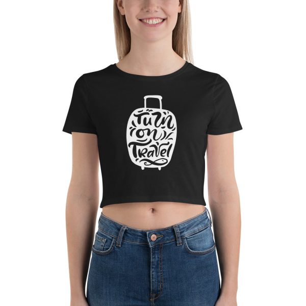 Turn On Travel Women’s Crop Tee For Cheap