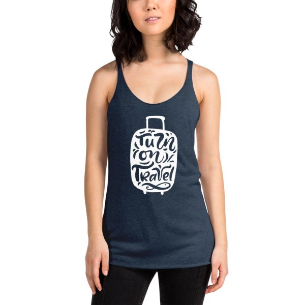 Turn On Travel Women s Racerback Tank Online Sale