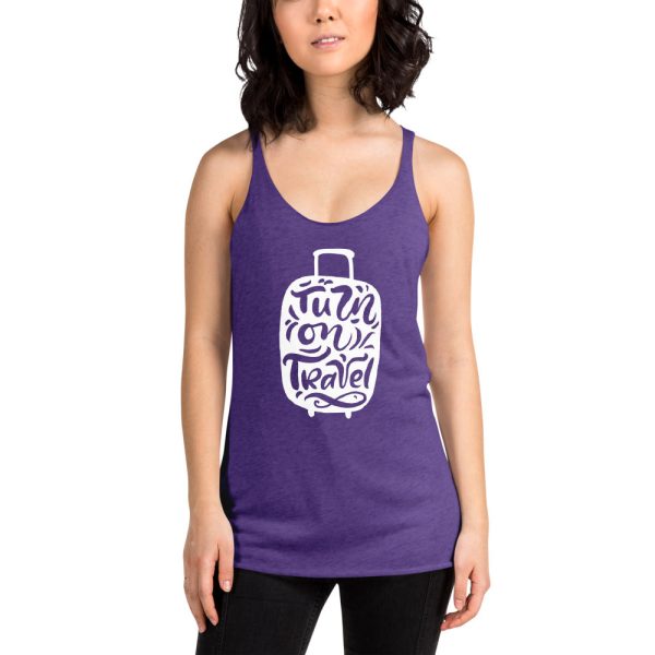 Turn On Travel Women s Racerback Tank Online Sale