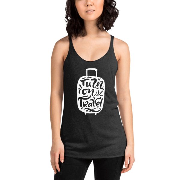 Turn On Travel Women s Racerback Tank Online Sale